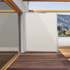 Bari 320 Seitenmarkise Seitenrollo 300x200cm Aluminium Creme -Garten Store 10028019 yy 0003 ambient Blumfeldt Bari 320 Seitenmarkise