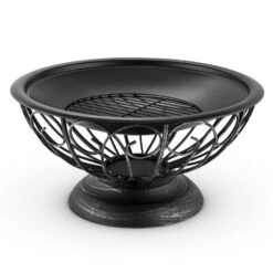 Tulip Feuerschale Ø75cmGrill Feuerstelle Funkenschutz Stahl Brüniert -Garten Store 10028582 yy 0005 detail 05 Blumfeldt Tulip Feuerschale 75cm Grill