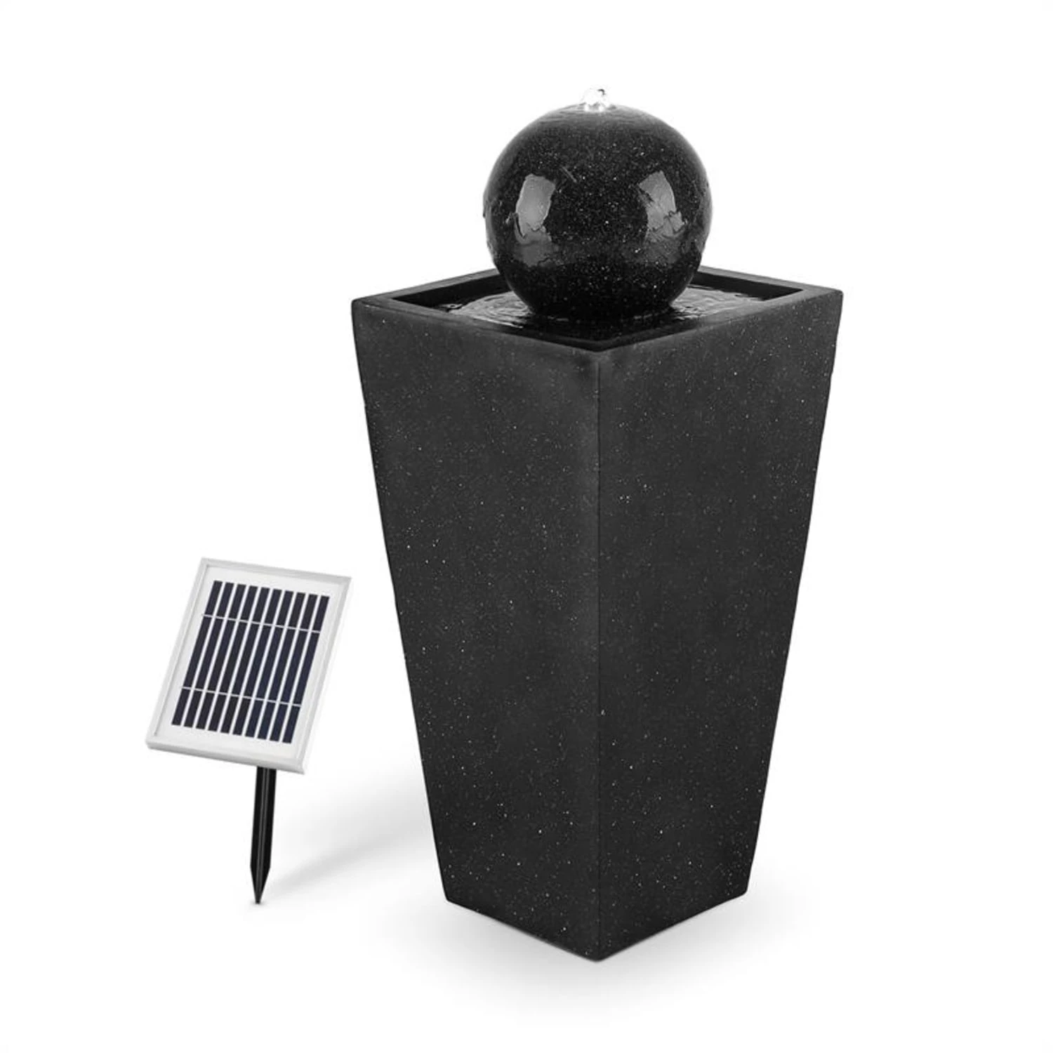 Königsbrunn Springbrunnen Solar 200 L/h LED Akku Basaltoptik 1 Königsbrunn Springbrunnen Solar 200 L/h LED Akku Basaltoptik