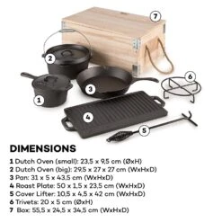 Hotrod Masterplan Dutch Oven Set 7-teilig BBQ Topfset Gusseisen -Garten Store 10029164 yy 0008 logo