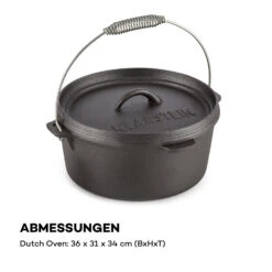 Hotrod 85 Dutch Oven BBQ-Topf 9 Qt / 8,5 Liter Gusseisen Schwarz -Garten Store 10029167 de 0007 logo