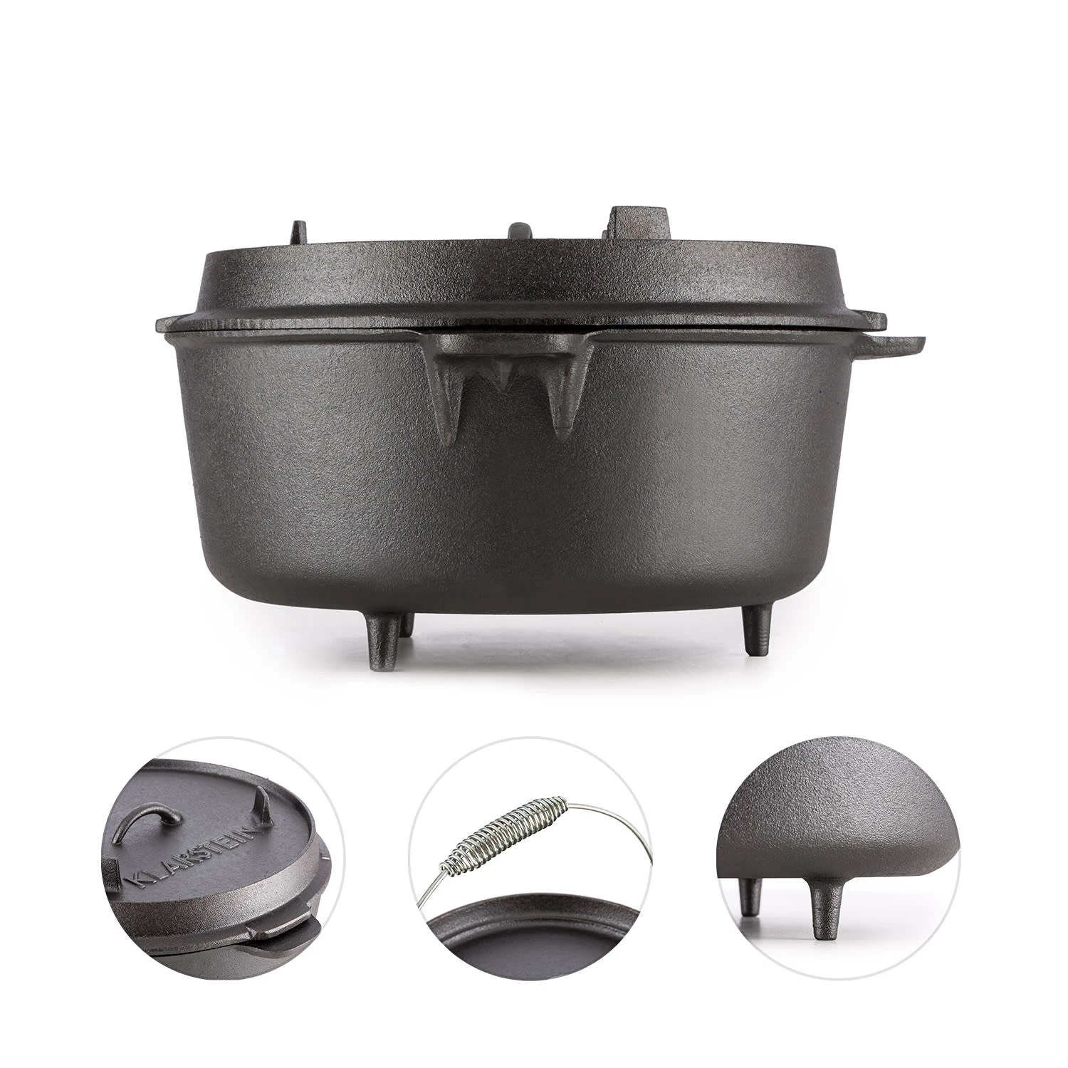 Hotrod 145 Dutch Oven BBQ-Topf 12 Qt / 11,4 Liter Gusseisen Schwarz 4 Hotrod 145 Dutch Oven BBQ-Topf 12 Qt / 11,4 Liter Gusseisen Schwarz – Bild 4