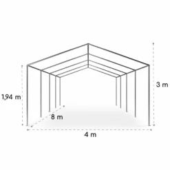 Sommerfest 4x8m 500 G/m² Partyzelt Festzelt PVC Wasserdicht Verzinkt -Garten Store 10029436 yy 0010 logo