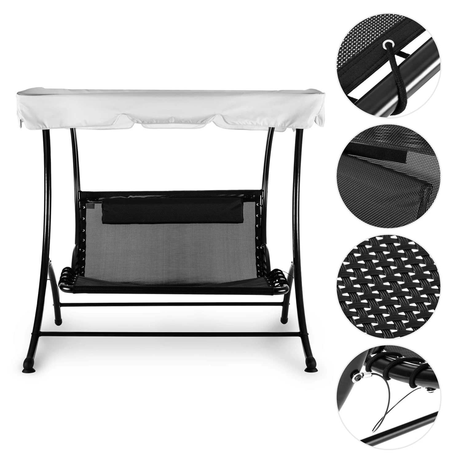 Aristo Schwingliege Gartenliege Gartenschaukel Inkl. Kissen 2 Aristo Schwingliege Gartenliege Gartenschaukel Inkl. Kissen – Bild 2