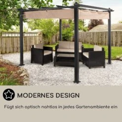 Pantheon Pergola Vordach 3x3m Aluminium Sonnendach Polyester 11 Pantheon Pergola Vordach 3x3m Aluminium Sonnendach Polyester -Garten Store 10029627 DE 0006 usp