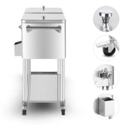 Springbreak 2000 Getränkewagen Terrassenkühlwagen 80l Edelstahl -Garten Store 10029647 yy 0003 logo