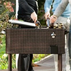 Springbreak Getränkewagen Kühlbox Terrassenkühlwagen 80l Rattandekor -Garten Store 10029648 yy 0004 logo