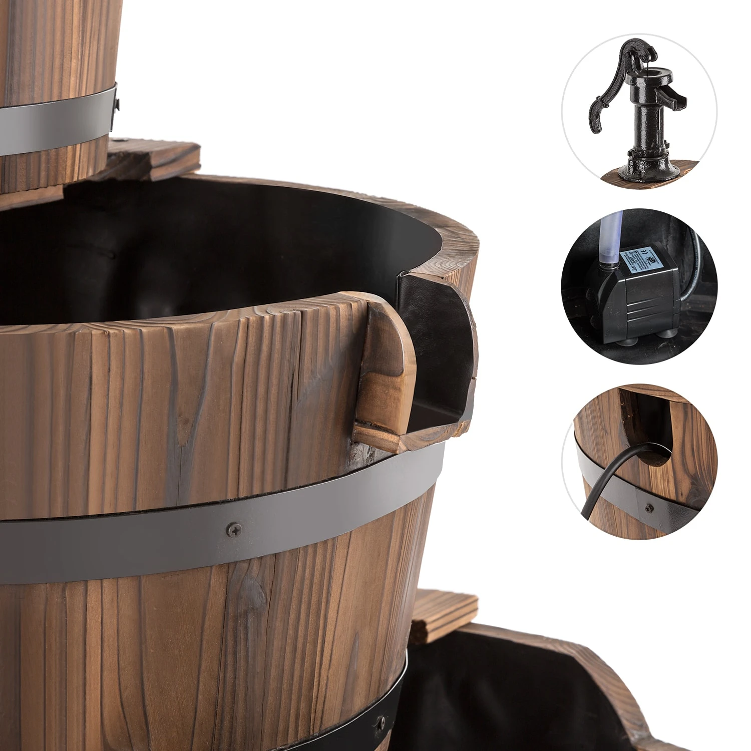 Cascada 2G Kaskadenbrunnen Gartenbrunnen Springbrunnen 12 W 800 L/h 3 Cascada 2G Kaskadenbrunnen Gartenbrunnen Springbrunnen 12 W 800 L/h – Bild 3