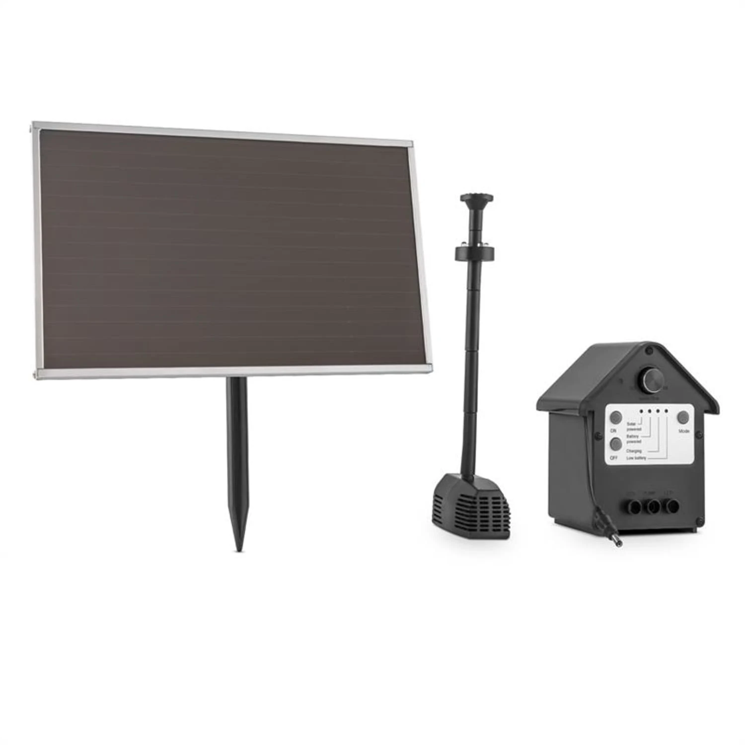 Wasserwerk 250 Wasserpumpe Solar Springbrunnen 250 L/h LED Akku 2 Wasserwerk 250 Wasserpumpe Solar Springbrunnen 250 L/h LED Akku – Bild 2