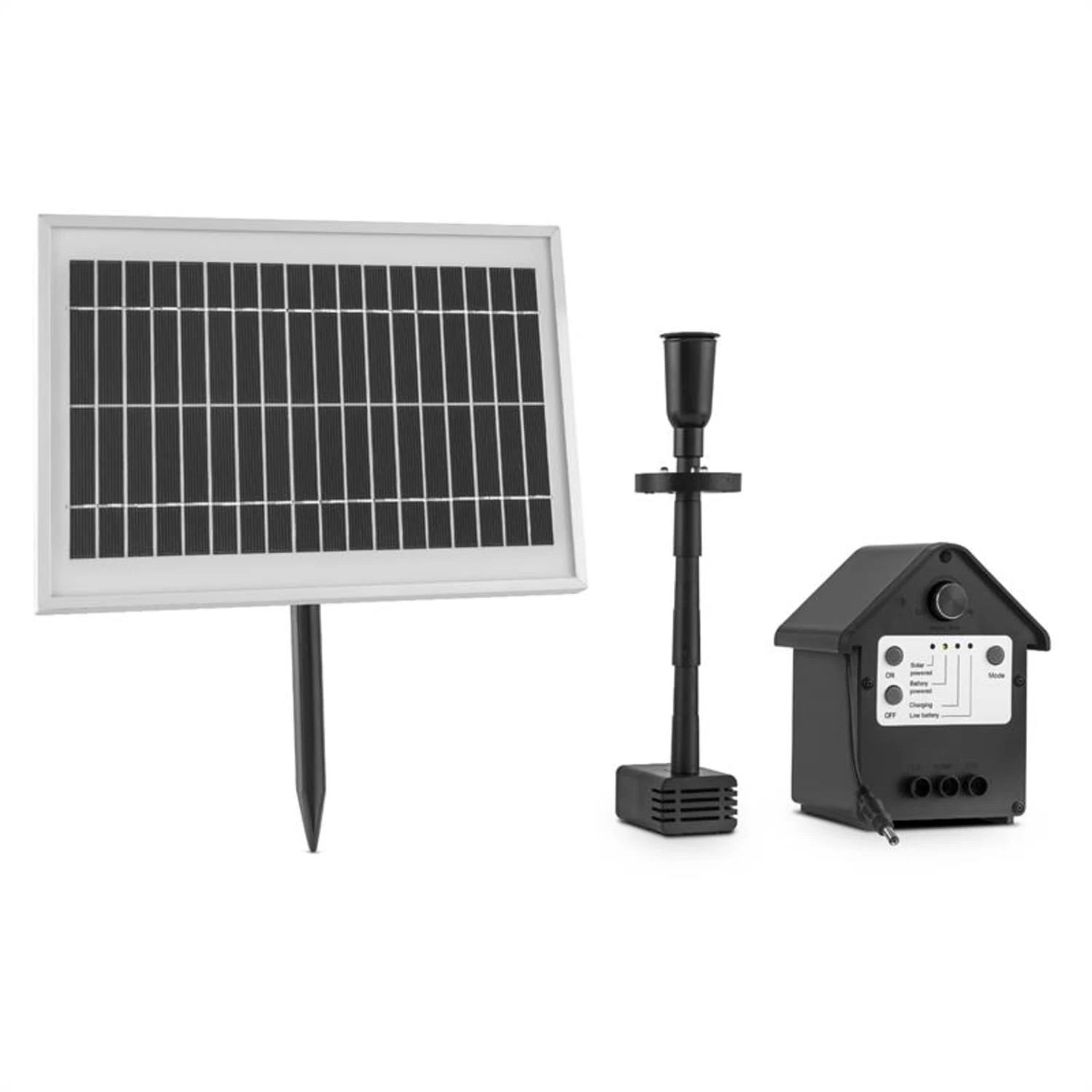 Wasserwerk 500 Wasserpumpe Solar Springbrunnen 500 L/h LED Akku 4 Wasserwerk 500 Wasserpumpe Solar Springbrunnen 500 L/h LED Akku – Bild 4