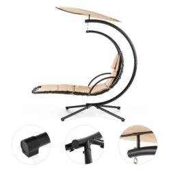 Dahlia Creamy Beige Schwingliege 200 Cm Sonnensegel Polyester Stahl 8 Dahlia Creamy Beige Schwingliege 200 Cm Sonnensegel Polyester Stahl -Garten Store 10029977 yy 0003 detail hanging chair