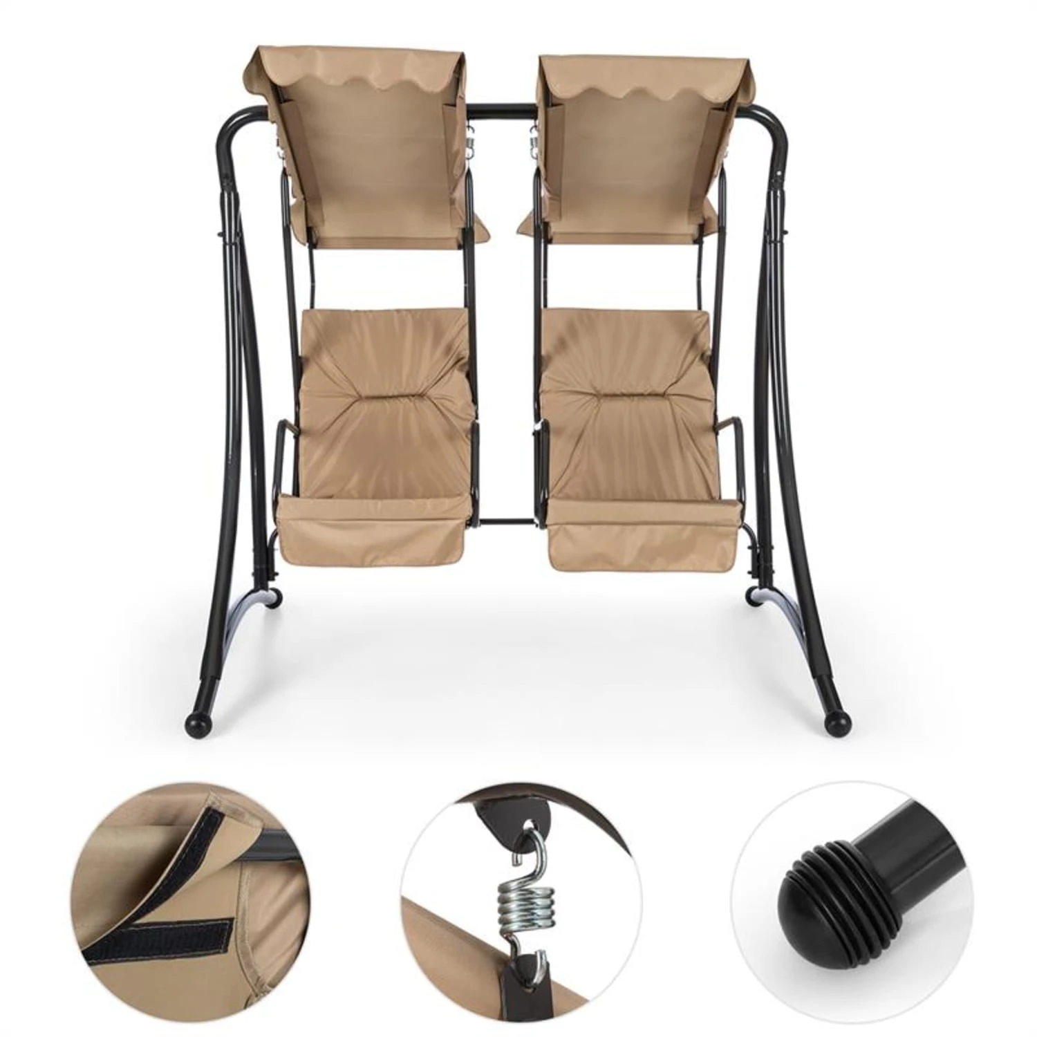 Skywalker Hollywoodschaukel Gartenschaukel 180 Cm 2 Sitze Sonnendach 3 Skywalker Hollywoodschaukel Gartenschaukel 180 Cm 2 Sitze Sonnendach – Bild 3