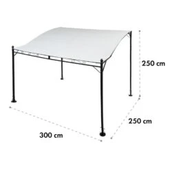 Allure Pergola Vordach Anbaupavillon 300x250cm Polyester Hellbeige 9 Allure Pergola Vordach Anbaupavillon 300x250cm Polyester Hellbeige -Garten Store 10030689 yy 0005 logo Blumfeldt Allure Pergola Vordach Anbaupavillon