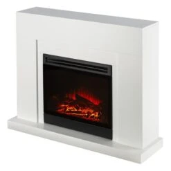 Blanca Elektrischer Kamin LED-Flammensimulation 750/1500 W 5000 BTU -Garten Store 10030847 yy 0008 front Klarstein Blanca Elektrischer Kamin 1000 2000W