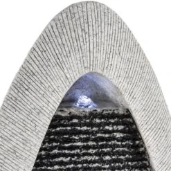 Gavarnie Wandbrunnen LED 37,5x89,5x9 Cm Oval 6W Pumpe IP 67 -Garten Store 10030994 yy 0005 detail Blumfeldt Gavarnie Wandbrunnen Naturstein Optik