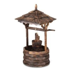 Loreley Garten-Brunnen Garten-Dekoration 125cm Tannenholz Geflammt 5 Loreley Garten-Brunnen Garten-Dekoration 125cm Tannenholz Geflammt -Garten Store 10031258 yy 0005 front Blumfeldt Loreley Garten Brunnen