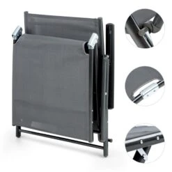 Modena Sonnenliege 64x85x170cm Aluminium/Stahlrohr Grau 8 Modena Sonnenliege 64x85x170cm Aluminium/Stahlrohr Grau -Garten Store 10031442 yy 0005 detail Blumfeldt Modena Sonnenliege