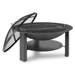 Mithras Feuerschale Ø75cm Funkenschutz Ø60cm Grillrost Gusseisen Stahl -Garten Store 10031450 uk 0007 titel Blumfeldt Mithras Feuerschale