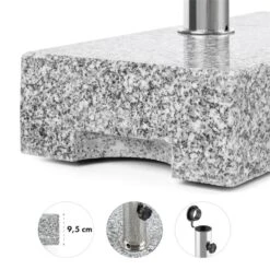 Schirmherr 25HSQ Sonnenschirmständer 25 Kg Balkon Grau Poliert 8 Schirmherr 25HSQ Sonnenschirmständer 25 Kg Balkon Grau Poliert -Garten Store 10031463 yy 0004 detail Blumfeldt Schirmherr 25HSQ Sonnenschirmstaender