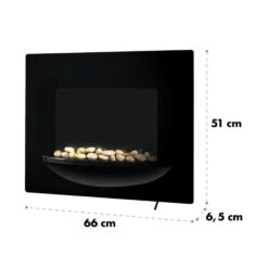 Feuerschale Elektro-Wandkamin 1800W Flammenillusion Dekosteine -Garten Store 10031557 yy 0006 logo Klarstein Feuerschale Wandkamin 1800 W schwarz