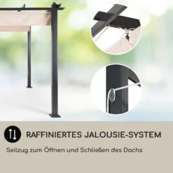 Pantheon 3x6 Pergola Vordach 3x6m Aluminium Sonnendach Polyester Beige 13 Pantheon 3x6 Pergola Vordach 3x6m Aluminium Sonnendach Polyester Beige -Garten Store 10031884 DE 0005 usp
