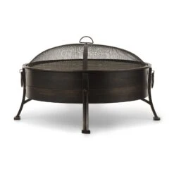 Catania 2-in-1-Feuerschale Ø80cm Funkenschutz Ø70cm Grill Stahl Antik 10 Catania 2-in-1-Feuerschale Ø80cm Funkenschutz Ø70cm Grill Stahl Antik -Garten Store 10032140 uk 0003 front