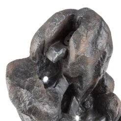 Felsquell Solar-Kaskadenbrunnen Akkubetrieb 2 KW Solarpanel 3 LEDs -Garten Store 10032286 yy 0005 detail Blumfeldt Felsquell Solar Kaskadenbrunnen