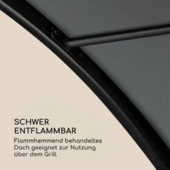 Steakhouse Grilldach 220x215x140cm PE 180 G/m² Flammhemmend Stahl Grau -Garten Store 10032523 de 0009 logo