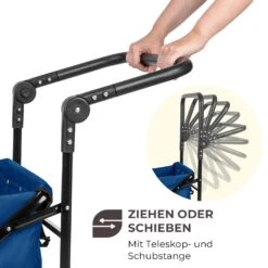 Easy Rider Bollerwagen Bis 70kg Teleskopstange Zusammenklappbar Blau -Garten Store 10032542 de 0003 logo