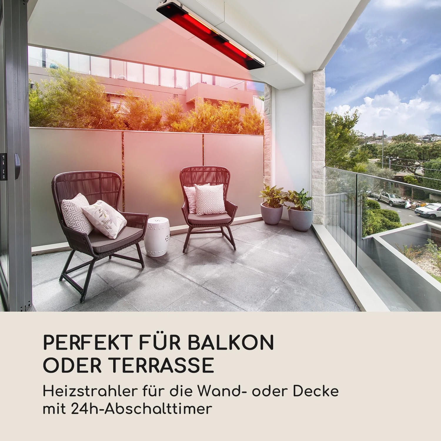 Phantom Plus Heizstrahler Aluminium 800/1200/2400W Fernbedienung Grau 2 Phantom Plus Heizstrahler Aluminium 800/1200/2400W Fernbedienung Grau – Bild 2