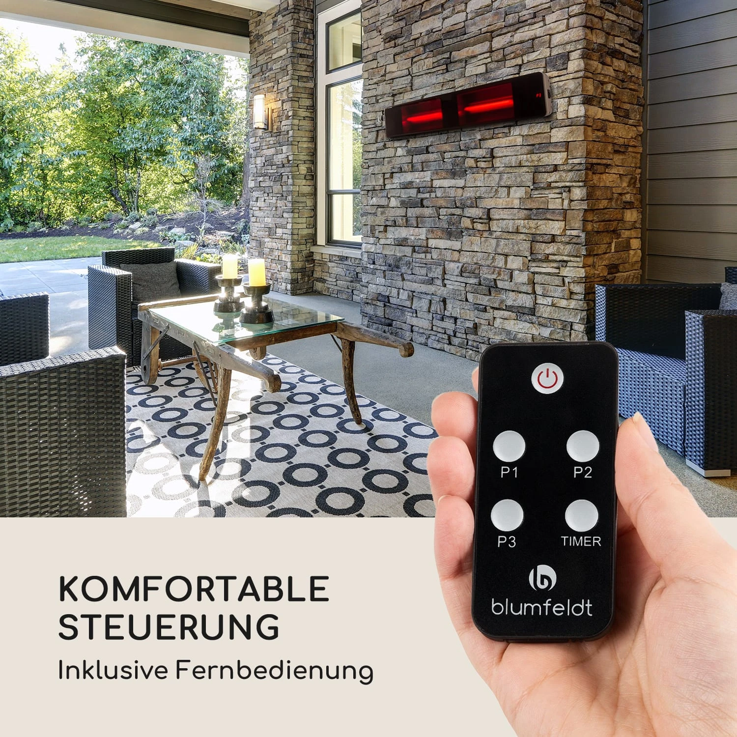 Phantom Plus Heizstrahler Aluminium 800/1200/2400W Fernbedienung Grau 8 Phantom Plus Heizstrahler Aluminium 800/1200/2400W Fernbedienung Grau – Bild 8