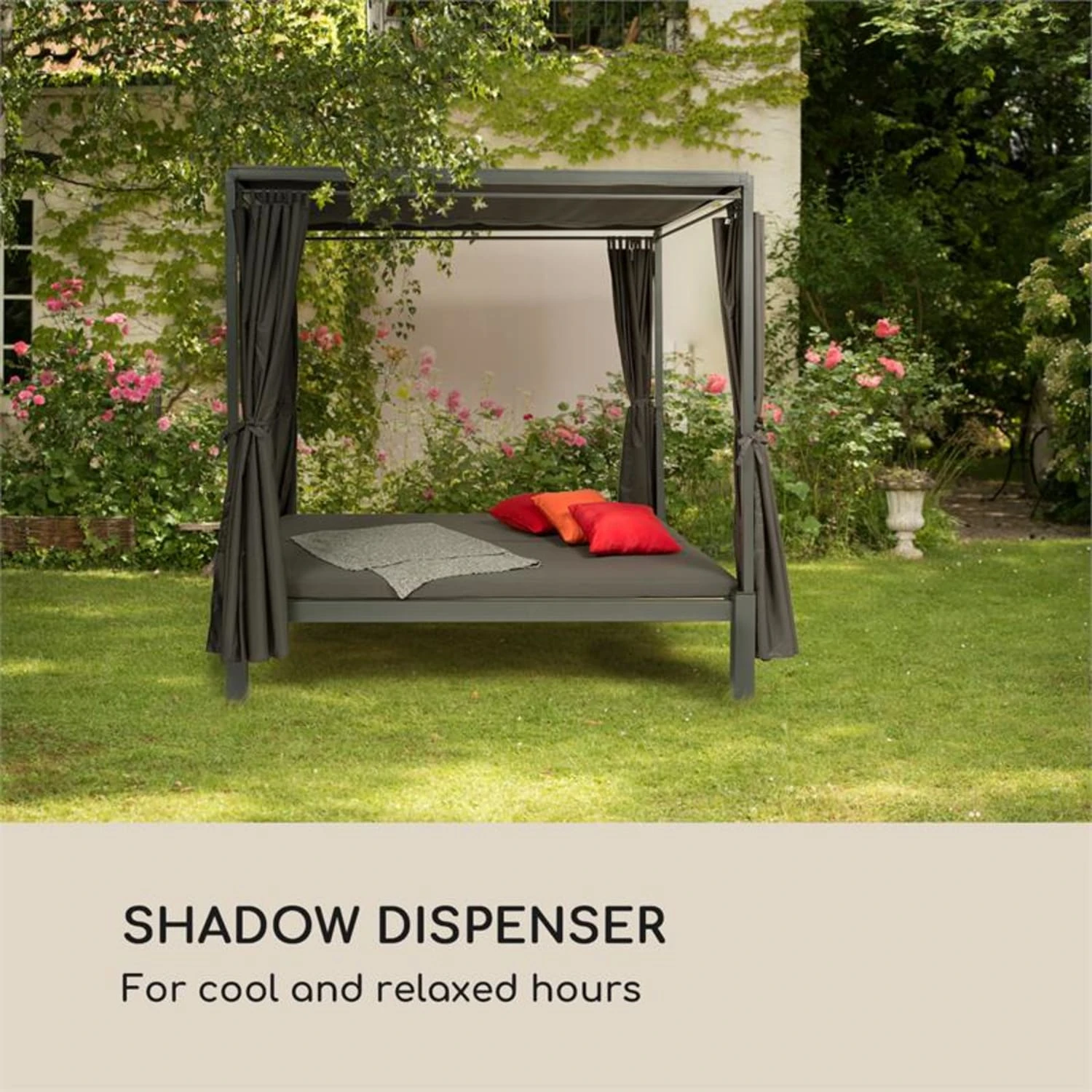 Senator Ersatzdach Sonnenschutz Polyester Wasserdicht Grau 2 Senator Ersatzdach Sonnenschutz Polyester Wasserdicht Grau – Bild 2