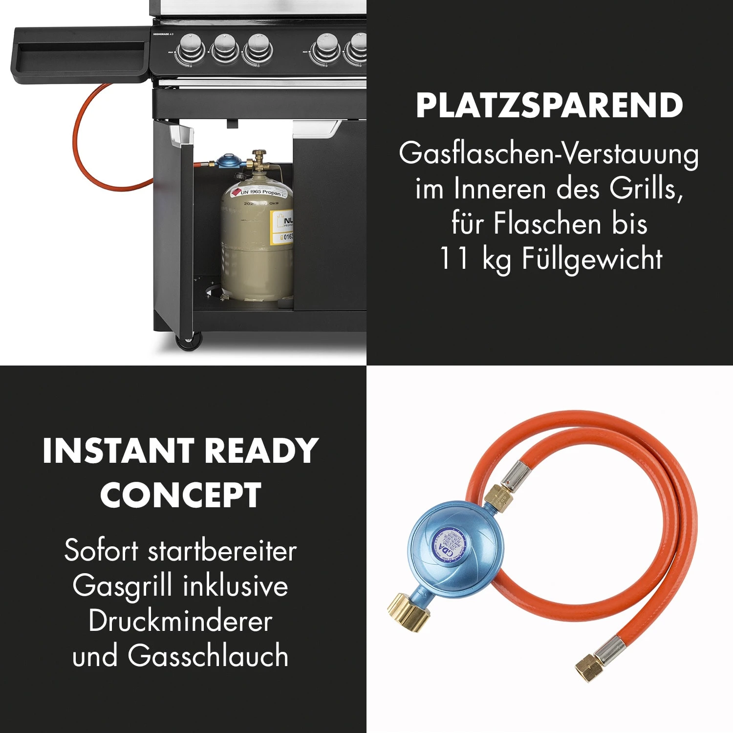 Highgrade 4 IB Gasgrill 6 Brenner 19,8 KW 71x46cm Grill Edelstahl 7 Highgrade 4 IB Gasgrill 6 Brenner 19,8 KW 71x46cm Grill Edelstahl – Bild 7