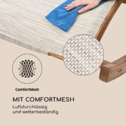 Mauritius Schwingliege Mit Dach ComfortMesh 180kg Max.wetterfest Creme -Garten Store 10032587 de 0004 logo