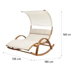 Mauritius Schwingliege Mit Dach ComfortMesh 180kg Max.wetterfest Creme -Garten Store 10032587 yy 0009 logo Blumfeldt Mauritius Schwingliege mit Dach creme