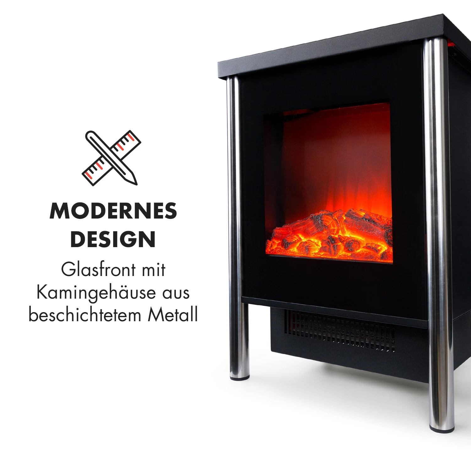 Copenhagen Elektrischer Kamin 950/1900W Thermostat Glasfront 6 Copenhagen Elektrischer Kamin 950/1900W Thermostat Glasfront – Bild 6