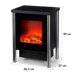 Copenhagen Elektrischer Kamin 950/1900W Thermostat Glasfront 15 Copenhagen Elektrischer Kamin 950/1900W Thermostat Glasfront -Garten Store 10032588 yy 0008 logo Klarstein Copenhagen Elektrischer Kamin schwarz