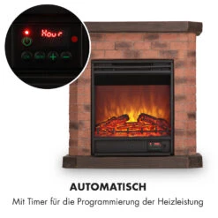 Villach Elektrischer Kamin 1800W Steindekor Polystone Fernbedienung -Garten Store 10032595 de 0005 logo