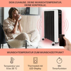 Thermaxx 2500 Ölradiator 2500W 5-35° C 24h-Timer Weiß/schwarz 12 Thermaxx 2500 Ölradiator 2500W 5-35° C 24h-Timer Weiß/schwarz -Garten Store 10032775 de 0003 usp