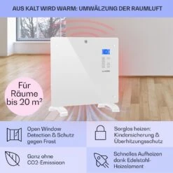 Norderney Konvektions-Heizgerät Thermostat Timer 1000W 20m² Weiß 11 Norderney Konvektions-Heizgerät Thermostat Timer 1000W 20m² Weiß -Garten Store 10032788 de 0004 usp