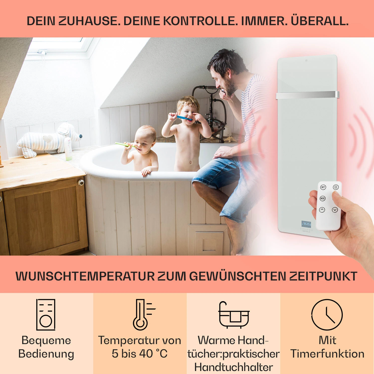 Hot Spot Crystal IR Heizpanel 45x120cm 17m² 850W 5-40°C LED IP24 3 Hot Spot Crystal IR Heizpanel 45x120cm 17m² 850W 5-40°C LED IP24 – Bild 3