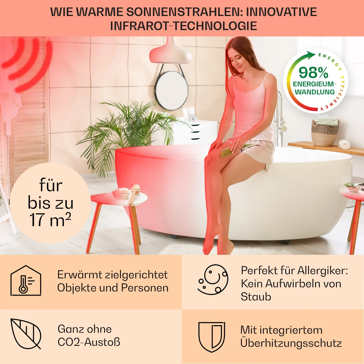 Hot Spot Crystal IR Heizpanel 45x120cm 17m² 850W 5-40°C LED IP24 4 Hot Spot Crystal IR Heizpanel 45x120cm 17m² 850W 5-40°C LED IP24 – Bild 4