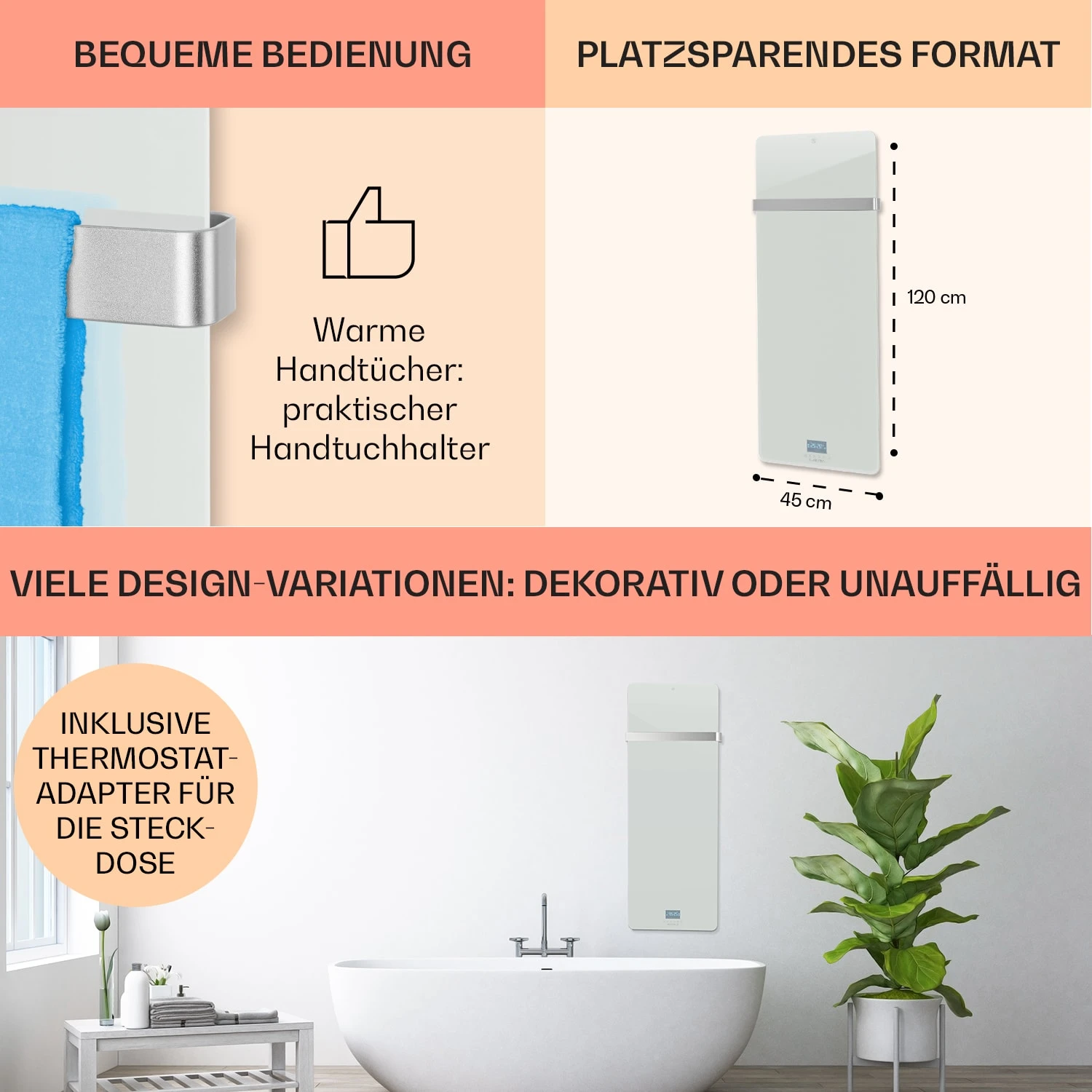 Hot Spot Crystal IR Heizpanel 45x120cm 17m² 850W 5-40°C LED IP24 6 Hot Spot Crystal IR Heizpanel 45x120cm 17m² 850W 5-40°C LED IP24 – Bild 6