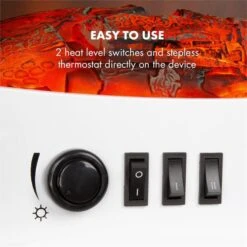 Meran Elektrischer Kamin 950/1850W 2-stufige Heizung Gusseisen-Stil 11 Meran Elektrischer Kamin 950/1850W 2-stufige Heizung Gusseisen-Stil -Garten Store 10032974 yy 0004 logo Klarstein Meran Elektrischer Kamin weiss