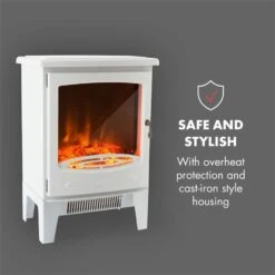 Meran Elektrischer Kamin 950/1850W 2-stufige Heizung Gusseisen-Stil 14 Meran Elektrischer Kamin 950/1850W 2-stufige Heizung Gusseisen-Stil -Garten Store 10032974 yy 0007 logo Klarstein Meran Elektrischer Kamin weiss