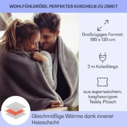 Dr. Watson SuperSoft Heizdecke 120 W 180 X 130 Cm Teddy-Plüsch -Garten Store 10033006 de 0005 usp
