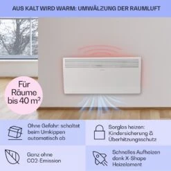 Hot Spot Slimcurve Heizgerät 80x40cm 40m² 2000W 5-40°C LED IP24 Weiß -Garten Store 10033016 de 0004 usp