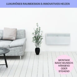 Hot Spot Slimcurve Heizgerät 80x40cm 40m² 2000W 5-40°C LED IP24 Weiß -Garten Store 10033016 de 0007 usp