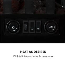 Graz Elektrischer Kamin 1000/2000W Thermostat PanoramaView -Garten Store 10033094 yy 0004 logo Electric Fireplace Black YH20