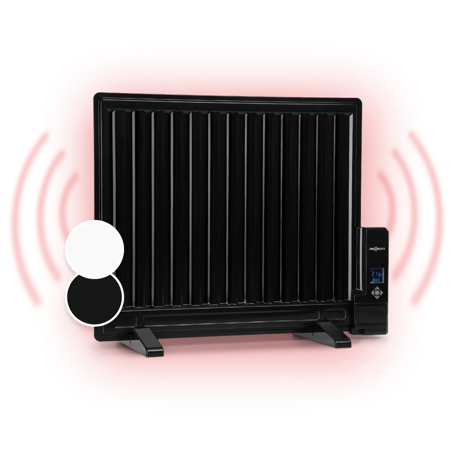 Wallander Ölradiator 600W Thermostat Ölheizung Ultraflach Schwarz 1 Wallander Ölradiator 600W Thermostat Ölheizung Ultraflach Schwarz